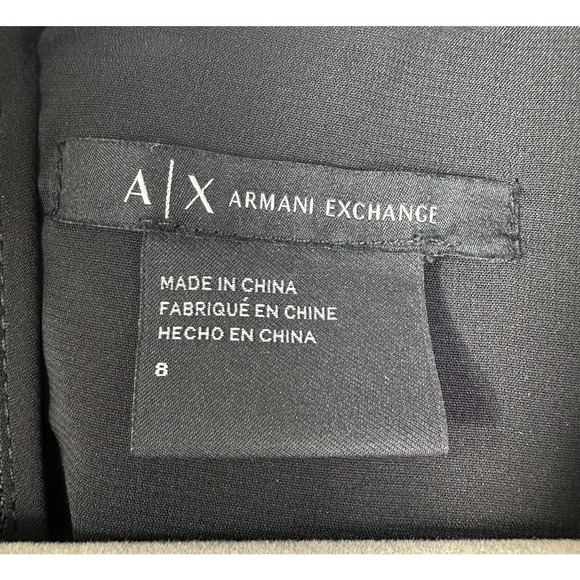 Armani exchange Little Black Dress. Leather accents and sparkly Fringe. Unique! - Picture 9 of 16